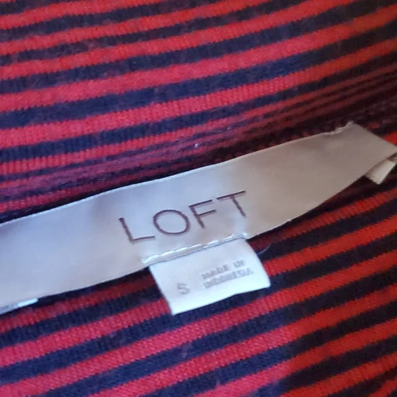 Ann Taylor LOFT navy and red stripe tee - Picture 6 of 10